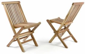 DIVERO Gyerek kerti szék összecsukható 2 db tíkfa