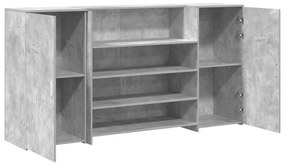recepciós pult betonszürke 200x50x103,5 cm szerelt fa