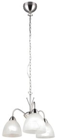Fehér-ezüstszínű függőlámpa üveg búrával ø 43 cm Dobby – Trio
