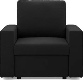 Zeus fotel, egyenes kartámasz, szövet anyag, hab töltet, fekete