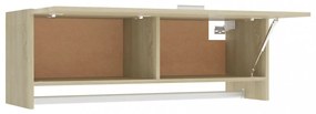 sonoma tölgy színű szerelt fa ruhásszekrény 100 x 32,5 x 35 cm