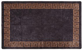 fekete és arany csúszásmentes mosható szőnyeg 120 x 180 cm