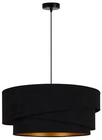 Duolla - Csillár zsinóron KOBO 1xE27/15W/230V átm. 45 cm fekete/arany