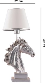Horse - White, Silver