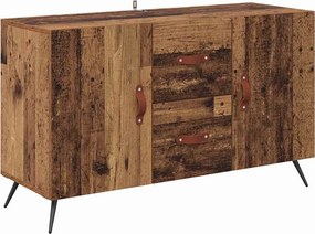 vidaXL Széf fiókkal Öreg fa 100 x 36 x 60 cm Faanyag