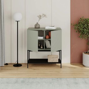 Zöld-fekete szekrény 80x90x40 cm Amira – Marckeric