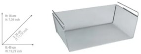 WENKO 53143100 - Ezüstszínű kosár 49x28 cm