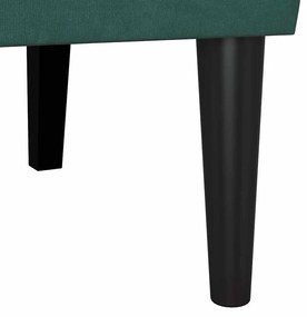 vidaXL Chesterfield Pad Sötétzöld 112 x 65,5 x 75 cm Bársony