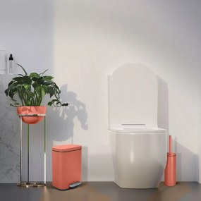 Terrakotta színű acél pedálos szemetes 5 l Akira – Spirella