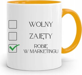 Marketingeseknek Marketing Bögre Sárga Ajándék fényképes nyomtatással