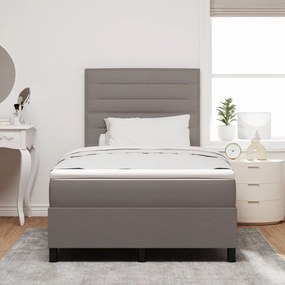 Rugós ágy matraccal és LED világítással, taupe, 120 x 200 cm