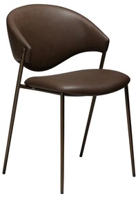 Sötétbarna bőrutánzat étkezőszék Zone – DAN-FORM Denmark