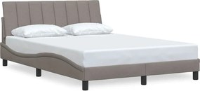 vidaXL tópszínű szövet ágykeret matrac nélkül Hanko 140 x 190 cm
