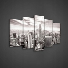 Vászonkép 100x60 New York városkép felhőkarcolók panoráma fekete-fehér