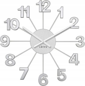 Látványos Kerek Matt Ezüst Falióra Lavvu LCT5000 42 cm