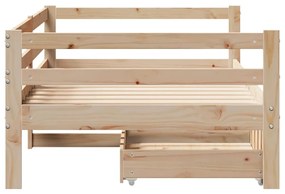 tömör fenyőfa kanapéágy fiókkal 90 x 200 cm