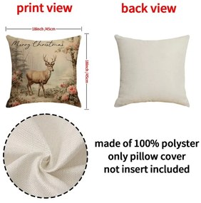 Karácsonyi párnahuzat BELIEVE 45x45 cm, piros