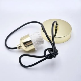 Csillár zsinóron HARMA 1xE27/15W/230V átm. 30 cm fehér/arany