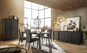 CITY Bővíthető asztal, fekete, laminált 137 (185) x 90 cm