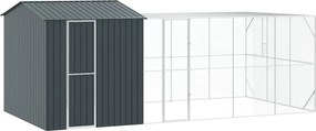 vidaXL Madár kalitka Antracit 635 x 304 x 247 cm Horganyzott acél