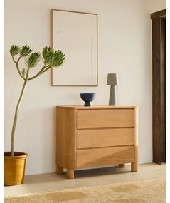 Natúr színű komód kőrisfa dekorral 120x80x40 cm Salaya – Kave Home