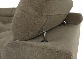 Ülőgarnitúra, világosbarna melír, szövet, jobbos, BUTON P