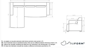 Szürke sarokkanapé (bal oldali) Flex Felix – Miuform