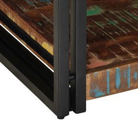 dohányzóasztal többszínű 90x50x38cm tömörfa újrahasznosított fa