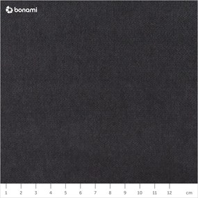 Puzo antracit szürke sarokkanapé baloldali fekvőfotellel - MESONICA