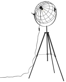 Ipari állványos állólámpa fekete 50 cm állítható - Hanze