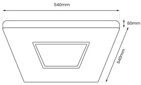 LED Dimmelhető mennyezeti lámpa SPARKY LED/65W/230V 3000-6000K + távirányító
