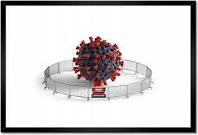 Poszterek keretben 60x40 Covid karantén