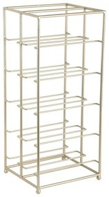 Aranyszínű fém bortartó polcos állvány, palackok száma 10 25x57x22,5 cm Dual Floor – PT LIVING
