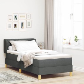 Boxspring Ágy Matrac Párnázattal Szürke Színben, 90x200 cm