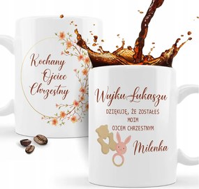 Köszönetnyilvánítás Bögre Keresztelőre Keresztelői Ajándék név