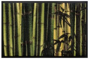 Virágok és levelek prémium lábtörlő - bambusz (Válassz méretet: 100*70)
