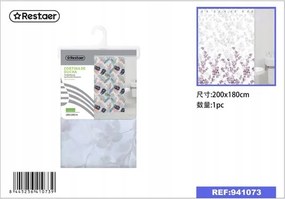 Elegáns Zuhanyfüggöny Mintával 200x180cm