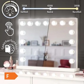AQUAMARIN Fürdőszobatükör Hollywood LED 58 x 43 cm
