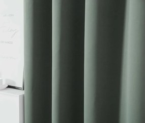 Szürkészöld függöny OXFORD 140x250 cm Felfüggesztés: Hullámos sínszalag