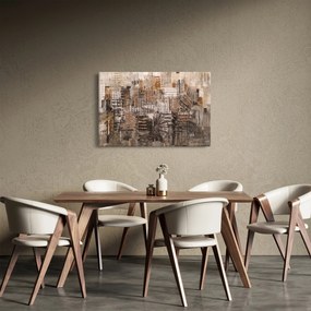 Kép - absztrakció barna tónusokkal (90x60 cm)