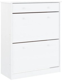 ALTA fehér tömör fenyőfa cipőszekrény 77x35x96 cm