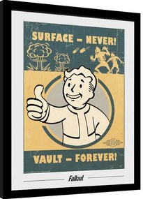 Keretezett poszter Fallout - Vault Forever