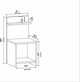 Ullman Anthracite éjjeliszekrény