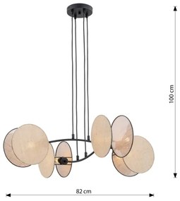 Csillár zsinóron MOTIF 4xE14/10W/230V bézs