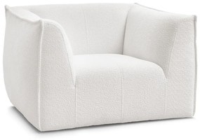 Fehér buklé fotel Giorgia – Bobochic Paris