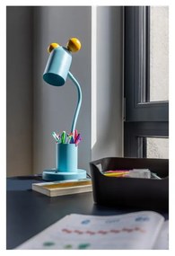 Világoskék asztali lámpa fém búrával (magasság 50 cm) Mouse – GTV