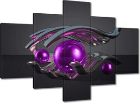 Vászonkép 100x70 Lila gömbök