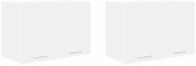 Függő szekrény ajtóval Riga 2 pcs Fehér 60 x 31 x 40 cm Faanyag