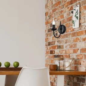 Fali lámpa DONATO 1xE14/40W/230V fekete