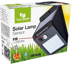 Happy Green Napelemes lámpa Sensor 20 LED, 4,9 x12,5  x 9,6 cm